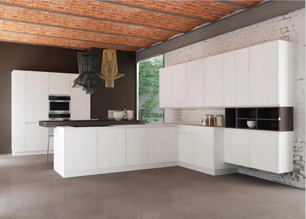 طراحی کابینت های گلاس برای آشپزخانه بزرگ